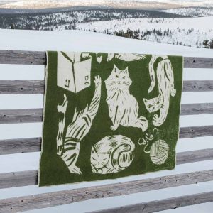 LapuanKankurit Kissanpaivat blanket olive white